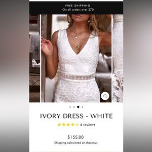 Jaus Ivory MIDI Dress NWT
